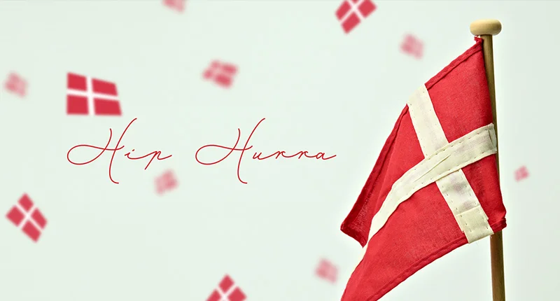 Hip Hurra - flags - red ribbon