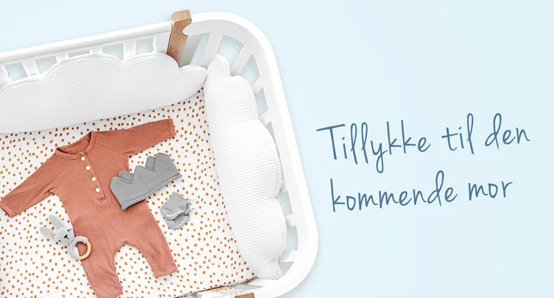 Tillykke til den kommende more - crib - red ribbon